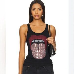 Lauren Moshi  Vintage Studded Tongue Tank Top Size Small
